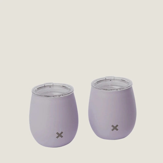 Sip & Dip Insulated Wine Tumblers - Two Person - Periwinkle