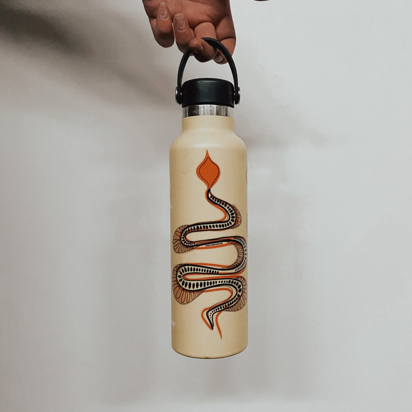 SMALL Clear Decal Sticker Art - Fierce (orange)