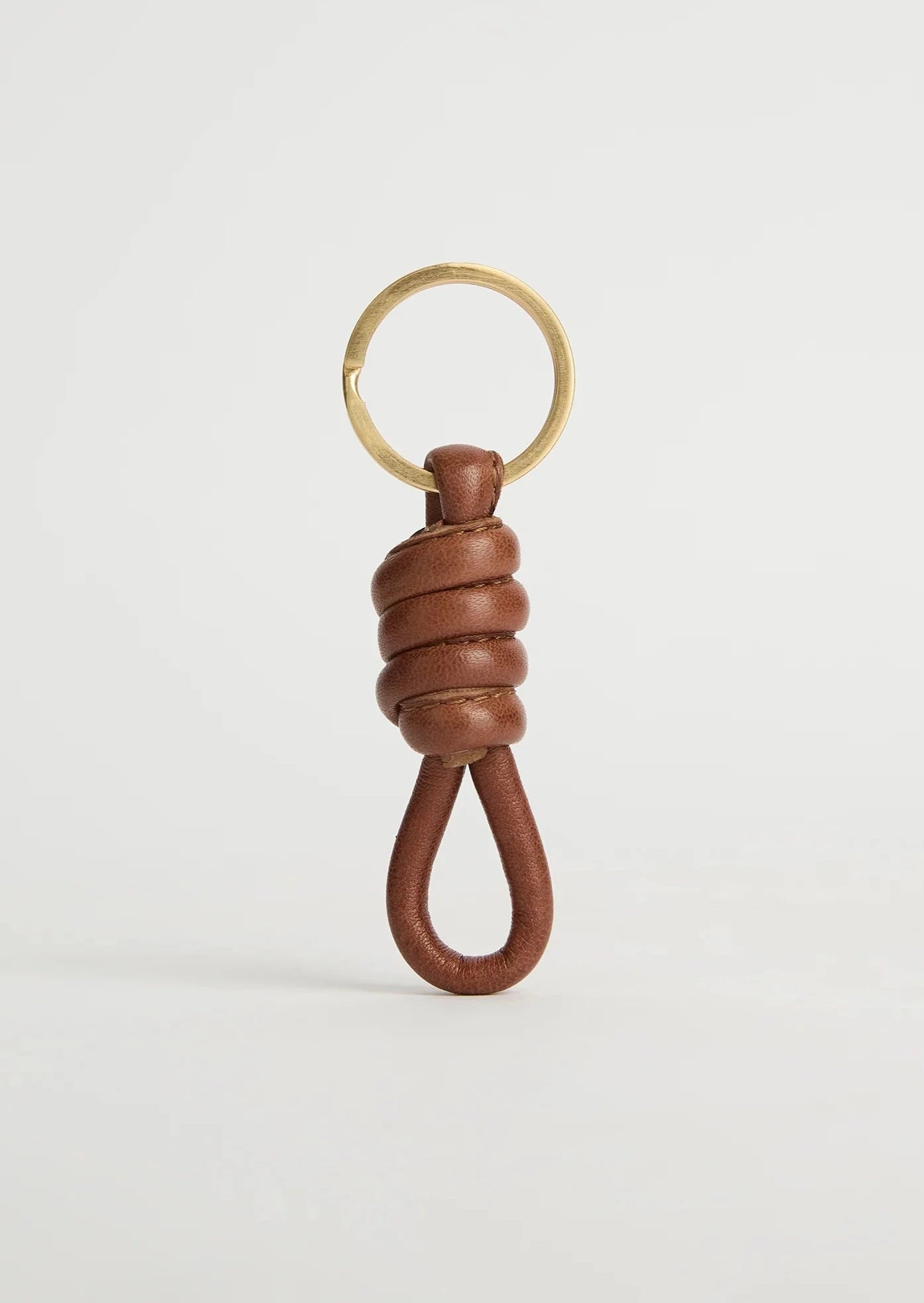 Clover Key Ring - Cognac