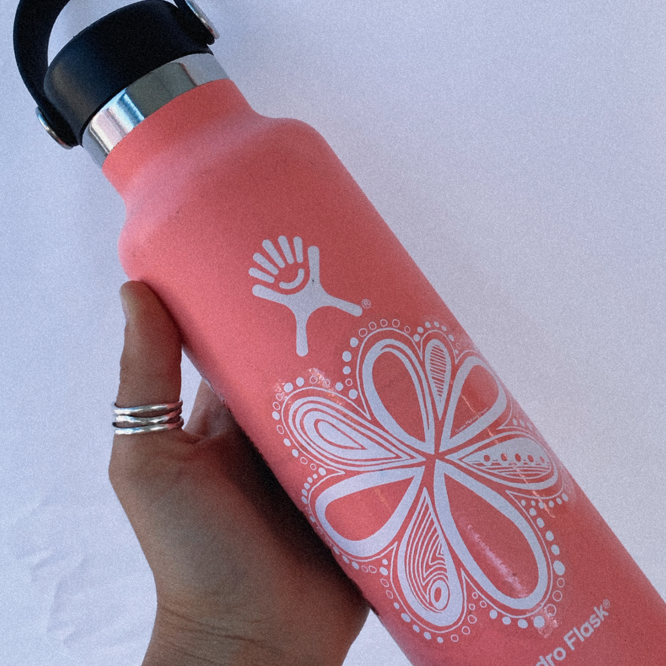 Small Clear Decal Sticker Art - Groove Flower